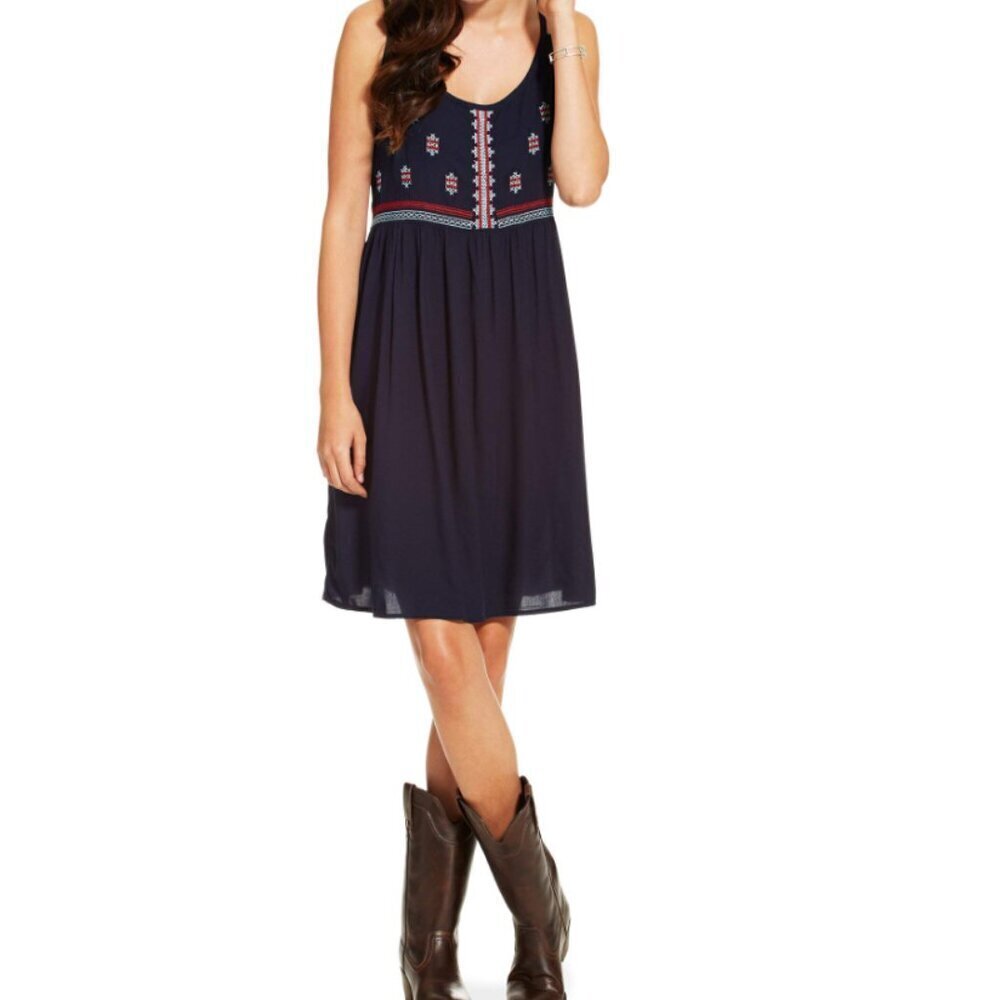 ARIAT Women's Susie Dress Navy Size XS - Western Festival Rodeo Cowboy